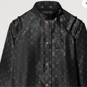 Pleat Shoulder Monogram Cloud Shirt